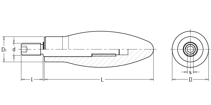 Curved surface revolving handles