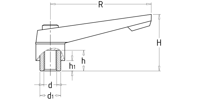 Zinc Die-Cast Adjustable Levers,tapped type