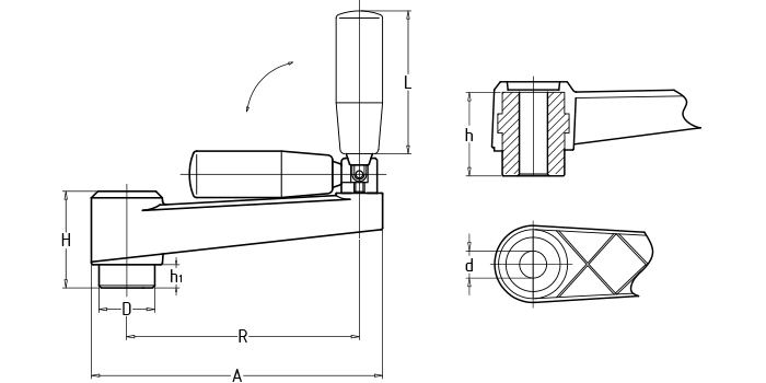 Folding crank handles