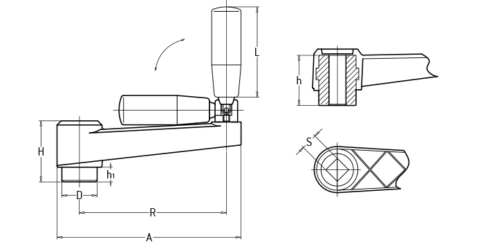 Folding crank handles