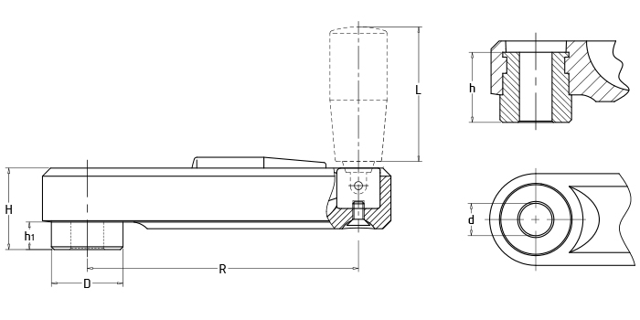 Plastic Crank Handle,round hole,with foldable handle