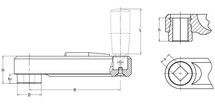 Nylon Crank Handle, with foldable handle