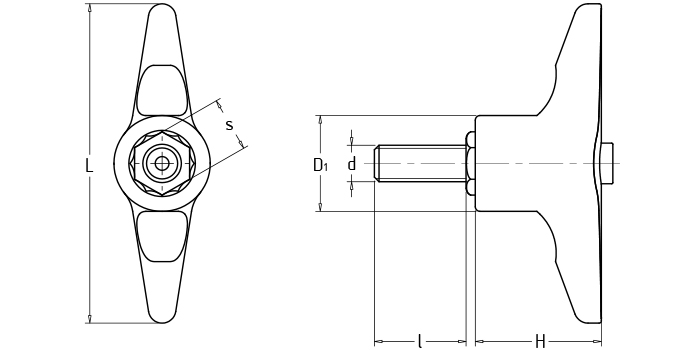 T type Adjusted Handle Knobs