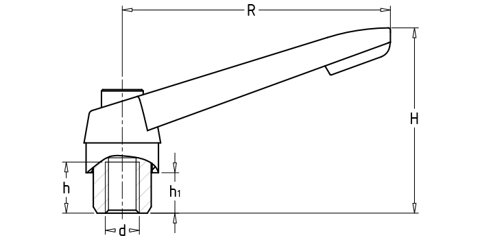 Steel Safety Adjustable Levers,tapped type