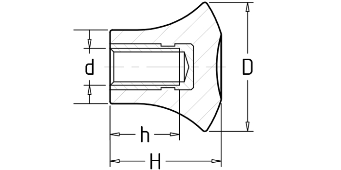 Plastic Handle Knob