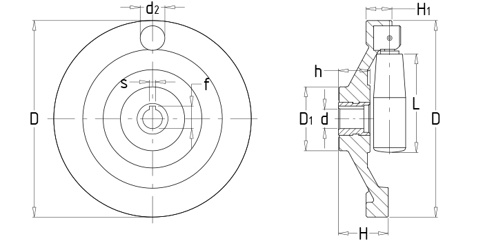 With corrugated back handwheelswith folded handle