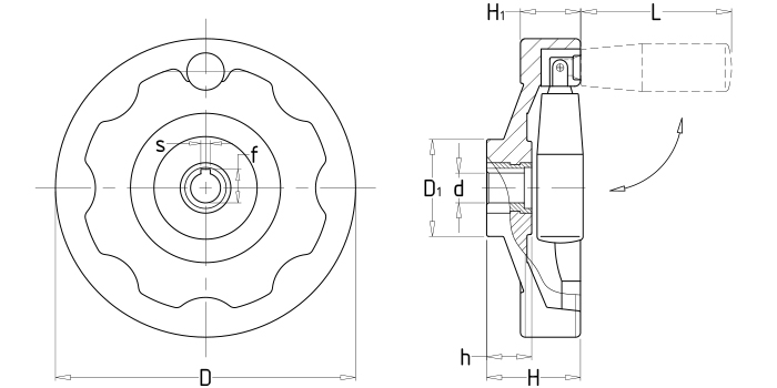 Corrugated handwheels