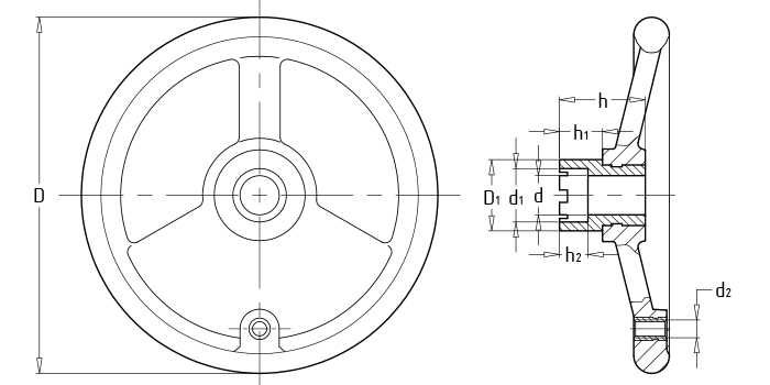 Milling machine handwheels