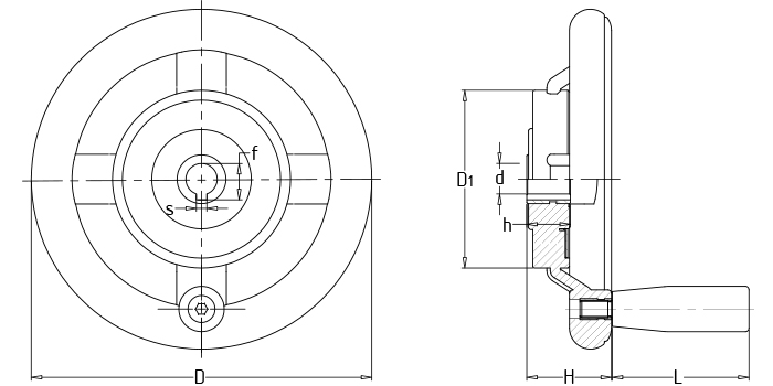 Round flange handwheels
