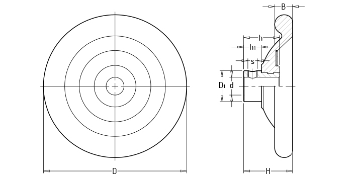 Phenolic plate handwheel