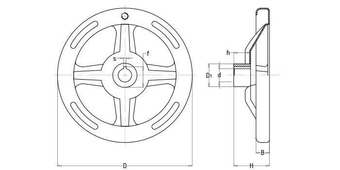 Steel plate handwheel