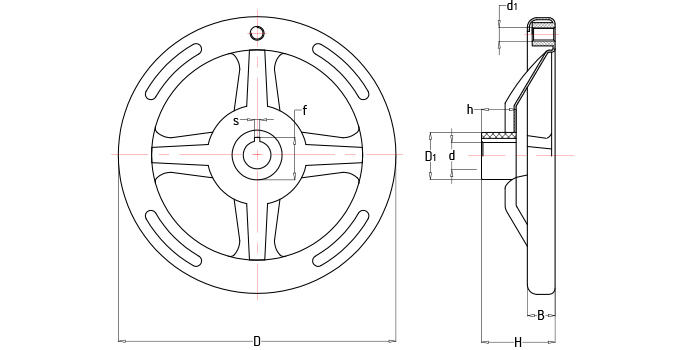 Steel plate handwheel