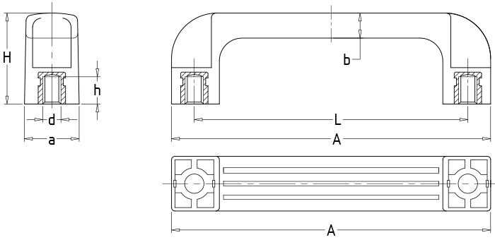 Square handles
