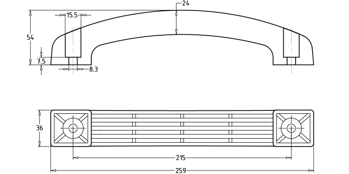 Square handles