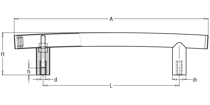 Long arc handles