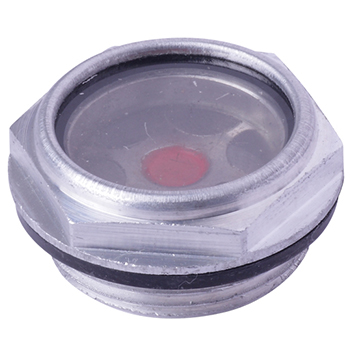 Outside hexangular oil in metal alloy in aluminum mark