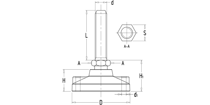 Fixed adjustable support feet