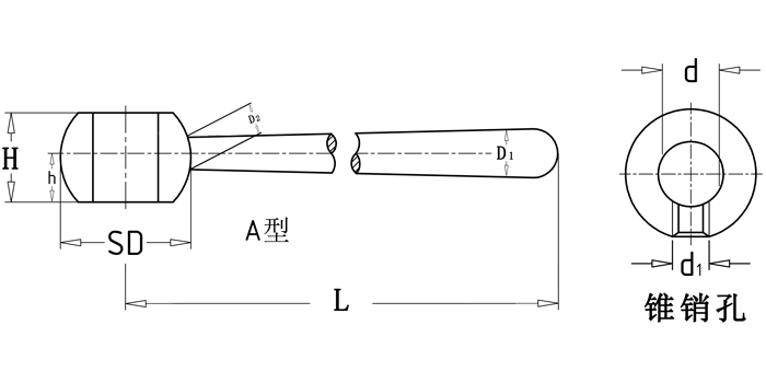 Steel Handle Lever With Ball Head