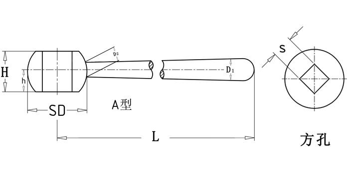 Steel Handle Lever With Ball Head