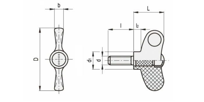Butterfly handle