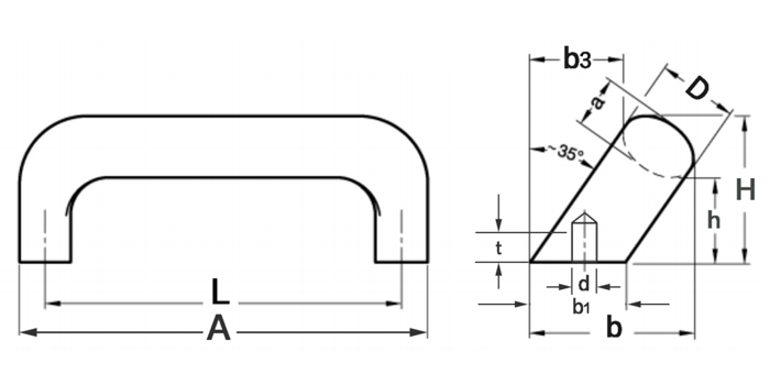 Aluminum alloy handle