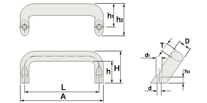 Aluminum alloy handle